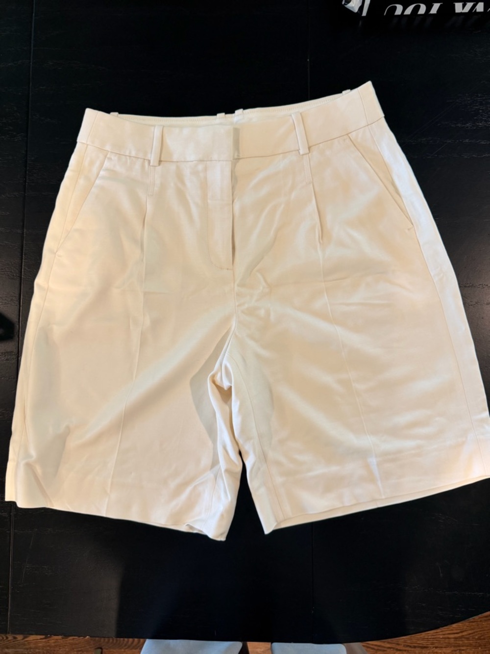 J. Crew Cream High-Rise Tailored Bermuda Shorts - 8